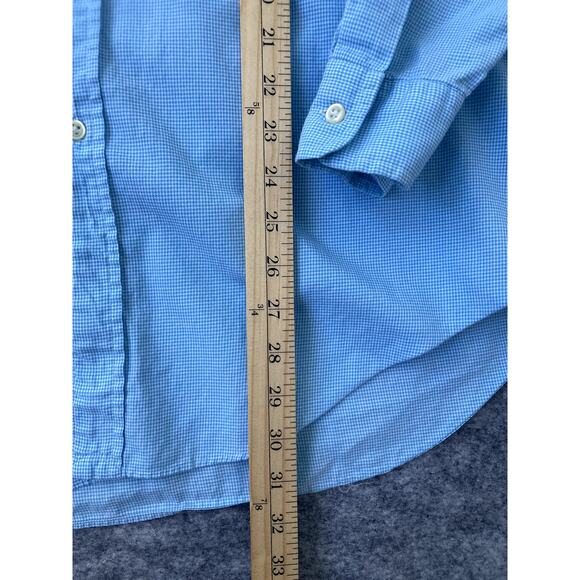 Polo Ralph Lauren Dress Shirt Men Medium Blake Button Up Long Sleeve Checkered - Picture 3 of 6